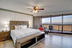 Master bedroom with King bed and ocean views